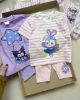 Ảnh của Set 2 bộ cotton koromi kẻ tím