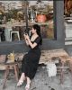 Ảnh của Váy len đũa cổ U dáng xoè