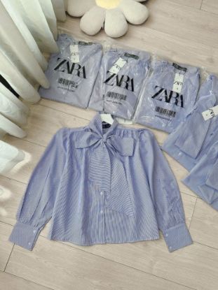 Ảnh của ÁO SƠ MI ZR KẺ ZR LI NƠ BUỘC CỔ