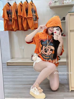 Ảnh của Áo phồn mickey cam phối mũ