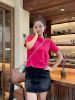 Ảnh của Áo phông díp hồng thêu ngựa