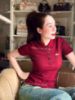 Ảnh của Áo POLO đỏ thêu cá sấu