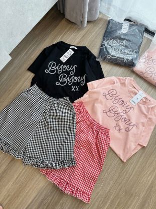 Ảnh của Set áo phông chữ Mix quần kẻ bèo