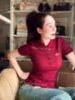 Ảnh của Áo Polo đỏ thêu cá sấu