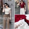 Ảnh của ÁO CỔ V PHỐI TAY ĐÍNH TAG