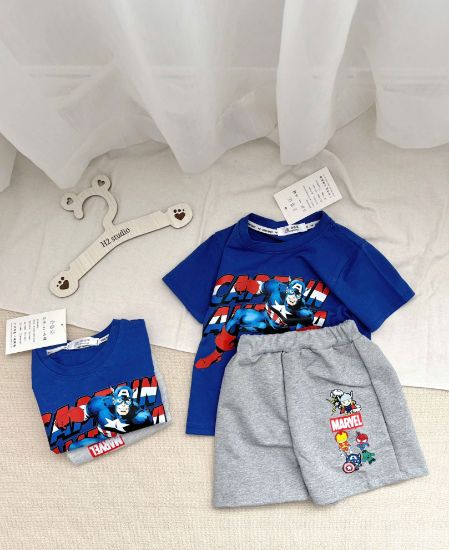 Ảnh của Set bộ siêu nhân xanh quần ghi