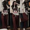 Ảnh của Set bộ áo cotton mix quần kẻ đỏ