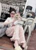 Ảnh của Set bộ mèo kitty quần đũi hoa kèm chun tóc