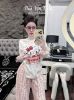 Ảnh của Set bộ mèo kitty quần đũi hoa kèm chun tóc