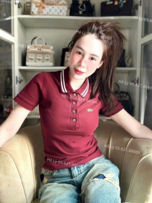 Ảnh của Áo Polo đỏ thu cá sấu hàng đẹp