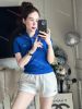 Ảnh của Áo polo lascosss thêu cá sấu xanh lam