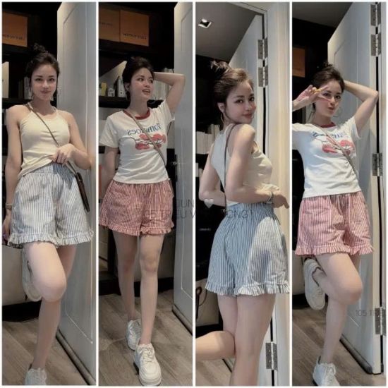 Ảnh của Set 2 bộ đùi quần kẻ bèo