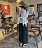 Ảnh của Set áo màu be chấm bi mix quần suông