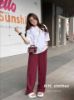 Ảnh của Set áo Acme mix quần suông đỏ
