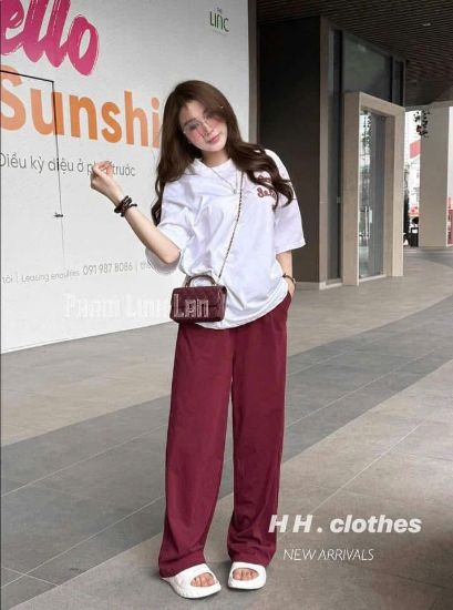 Ảnh của Set áo Acme mix quần suông đỏ