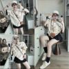 Ảnh của Set áo kèm labubu mix chân váy