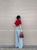 Ảnh của Quần jean suông thêu cún