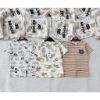 Ảnh của Set 3 bộ động vật tone be kẻ nâu