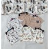Ảnh của Set 3 bộ động vật tone be kẻ nâu