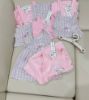 Ảnh của Set 2 váy SN hồng kẻ Bunny