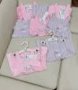 Ảnh của Set 2 váy SN hồng kẻ Bunny