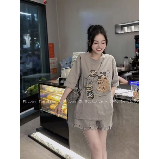 Ảnh của Set bộ Mickey màu ghi nhạt