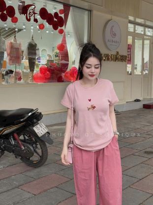 Ảnh của Set áo hồng mix quần hồng