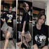 Ảnh của Set bộ mickey quần kẻ caro ren