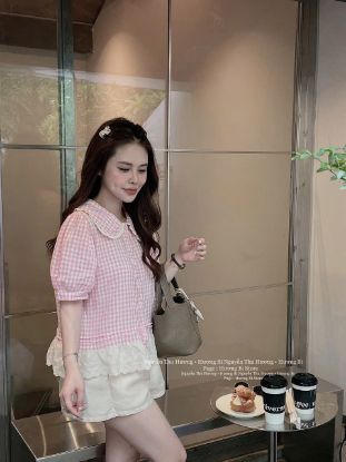 Ảnh của Set áo kẻ caro mix quần đùi