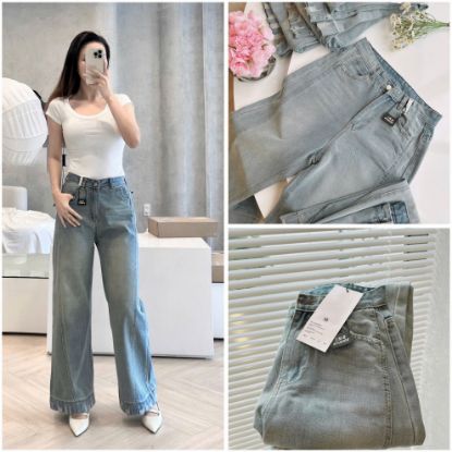Ảnh của QUẦN JEANS RÁCH GẤU PHỐI ĐỈA ỐNG SUÔNG