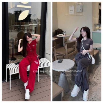 Ảnh của Set áo Díp mix quần bo gấu