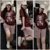Ảnh của Set bộ cô gái kính vàng quần kẻ